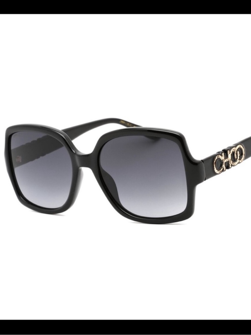 Authentic Jimmy Choo Chic Sammy G 55mm Black Sunglasses NWT! - Picture 1 of 15